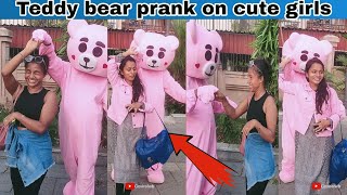 Teddy bear pranks in india girl /funny video teddy bear