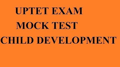 REET UPTET EXAM  MOCK TEST CHILD DEVELOPMENT 03 OCTOBER