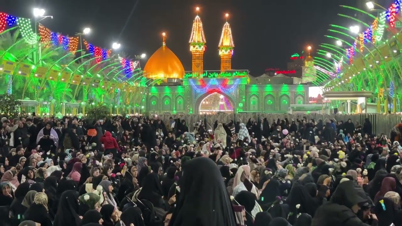 3 Shaban beautiful flowers in Karbala by Iranian 🇮🇷 #karbala #farsi #iran #shia 