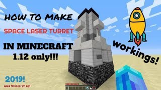 Minecraft Command Block Tutorial Make Space Laser Turret (1.12)