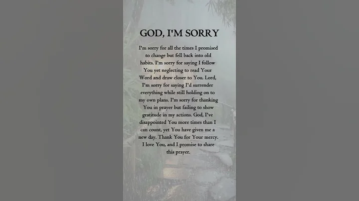 GOD, I'M SORRY #prayer #motivation #sorry