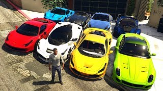 GTA 5  Stealing Luxury Ferrari Cars with Franklin  (Real Life Mod)#5