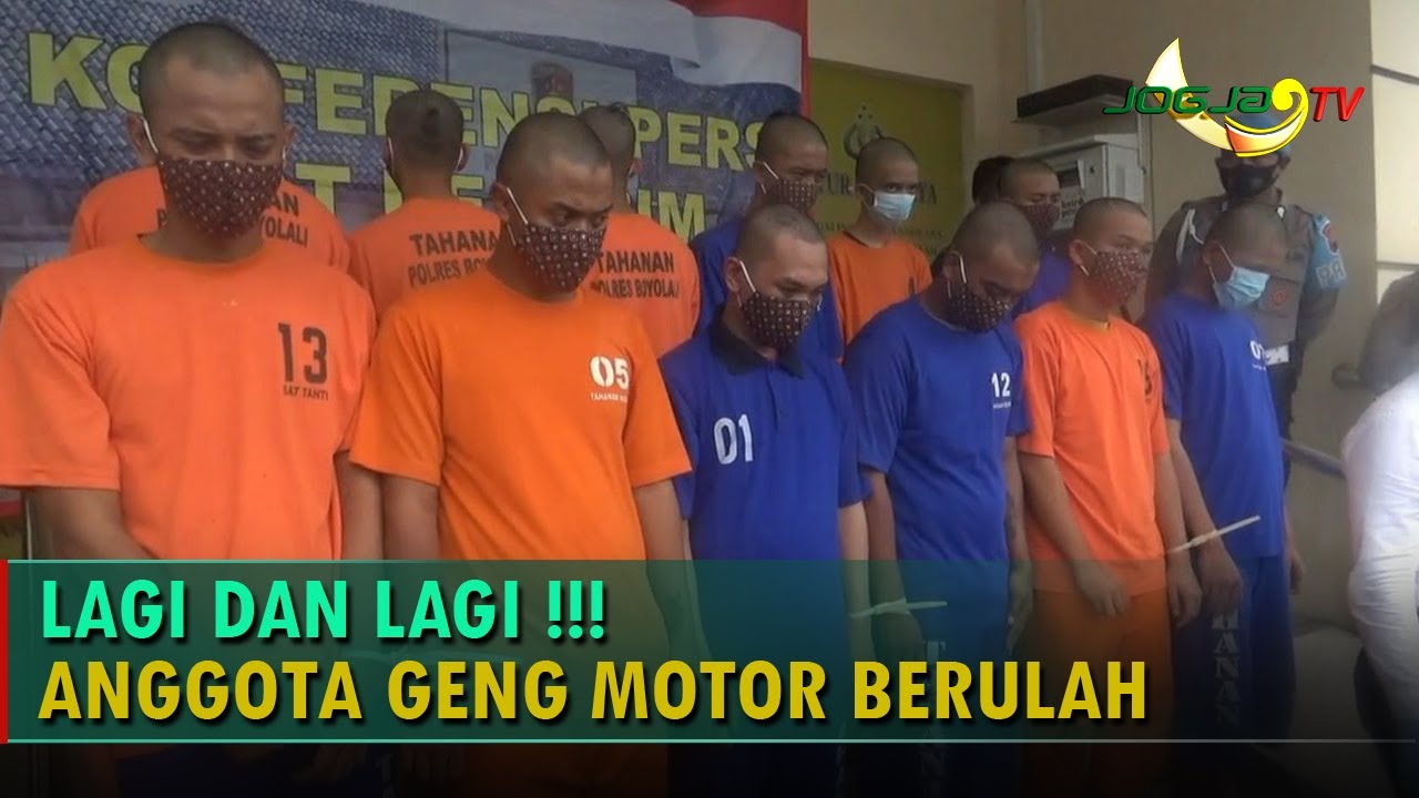 MERESAHKAN! BELASAN ANGGOTA GENG MOTOR KLATEN DIBEKUK POLISI