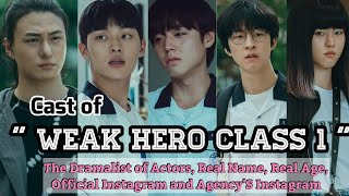 Biodata Pemain Drama Korea ' Weak Hero Class 1 ' / Cast of Drama Weak Hero Class 1 / Park Ji Hoon