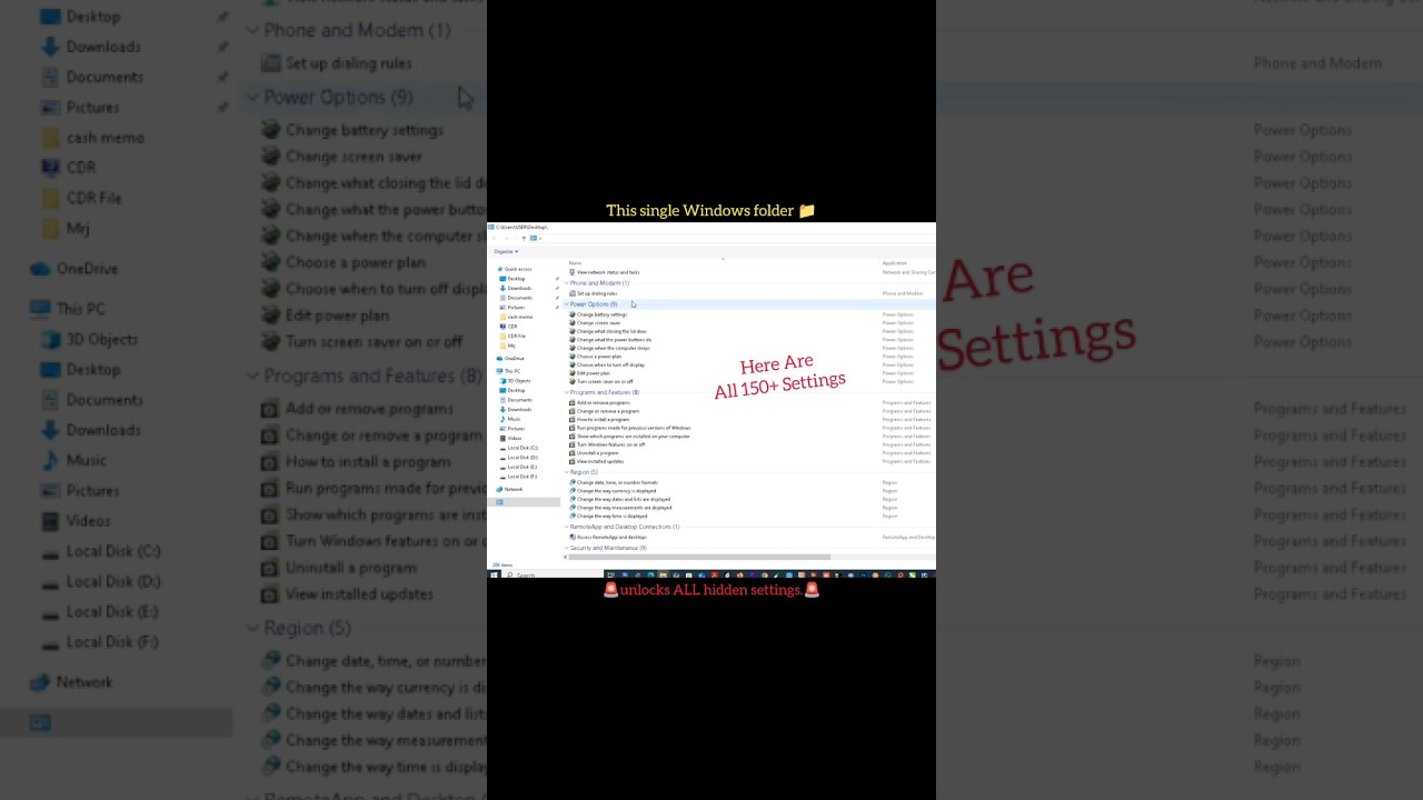 .{ED7BA470-8E54-465E-825C-99712043E01C} | Enable God Mode in Windows | Hidden Control Panel Trick
