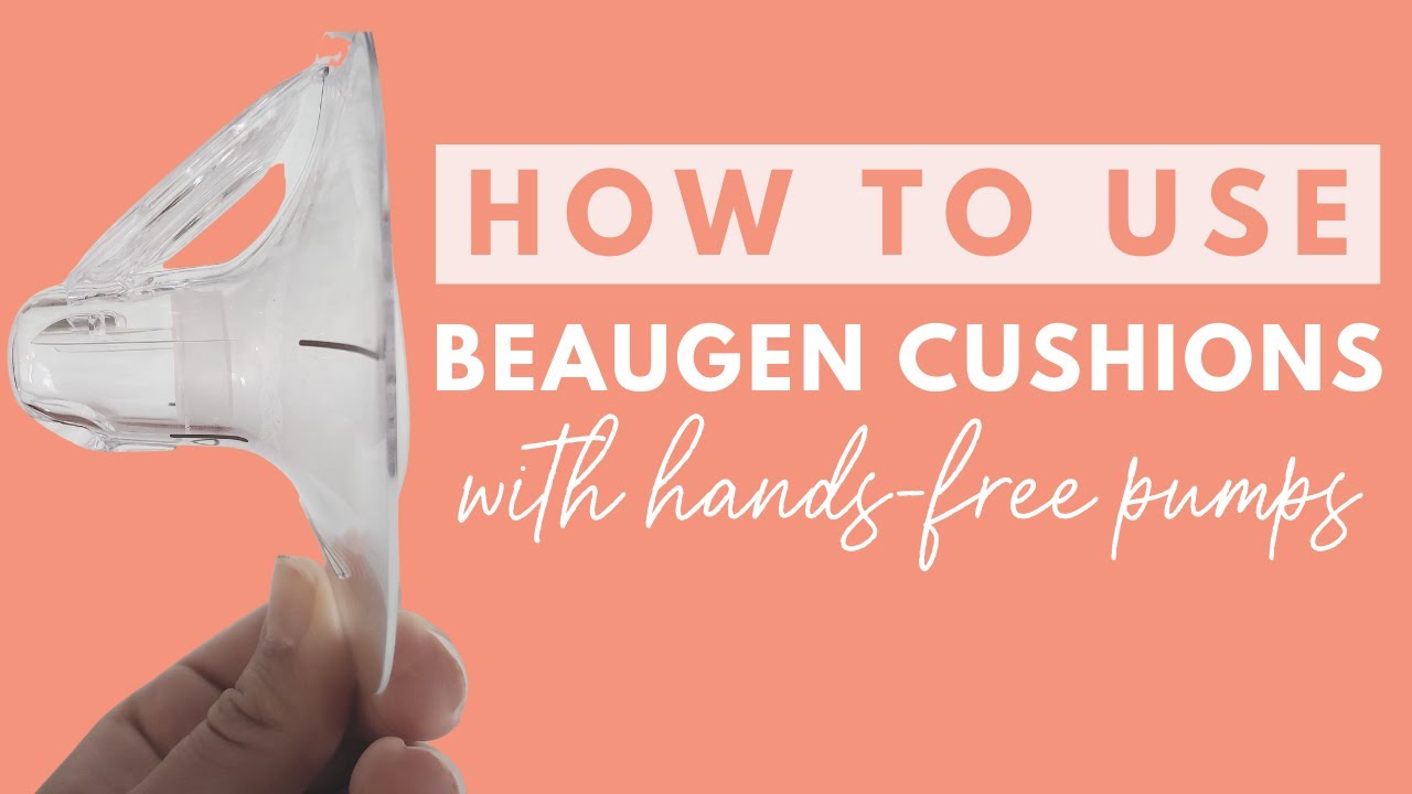 How to Use BeauGen Breast Pump Cushions with HandsFree Pumps YouTube