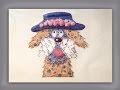 how to make a silk ribbon embroidered applique dog picture