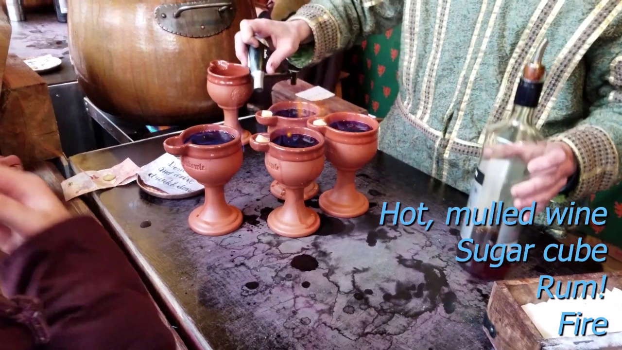 Feuerzangenbowle (fire tong punch) at Medieval Christmas Market, Munich, 2019 YouTube