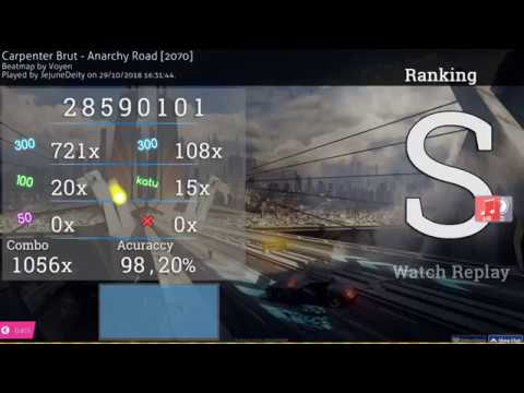 osu! | JejuneDeity | Carpenter Brut - Anarchy Road [2070] +HD,HR 98.20% #1❤