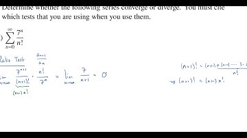 Superquiz 3 Problem 4(a) Using the Ratio and Root Test