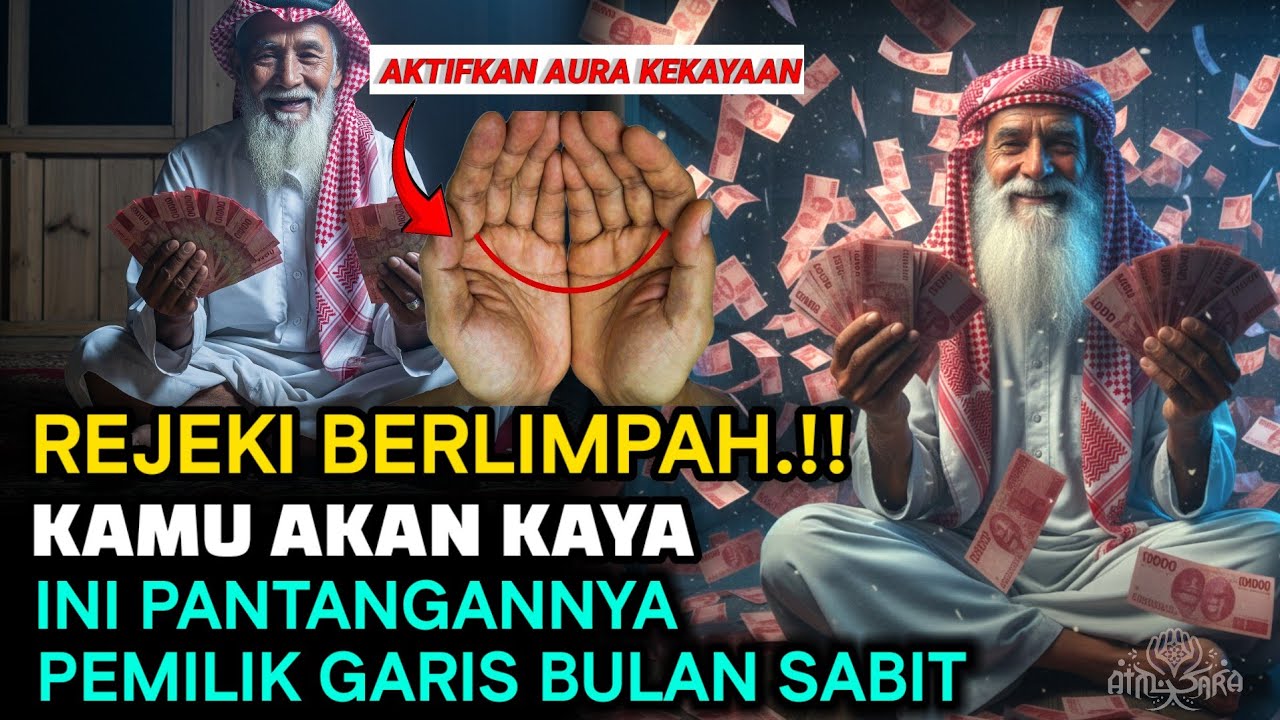 UANG DATANG TANPA DICARI❗️ WAJIB TAHU 7 PANTANGAN INI, PEMILIK GARIS TANGAN BULAN SABIT AKAN KAYA