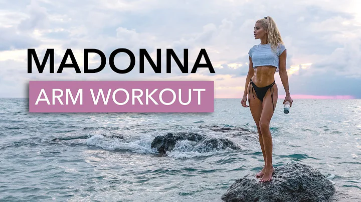 10 MIN MADONNA ARM WORKOUT - for slim & toned arms / with bottles or small weights