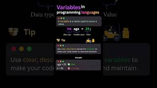 Variables in programming languages #javascript #reels #vlog #shorts #viral #viralvideo #trending #ui