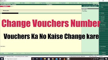 Tally ERP 9 - posting number mannual voucher numbering | Voucher Numbering