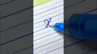 How to write English cursive writing capital letter X | Cursive writing for beginners #Shorts