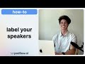 How to label your speakers  podflow tutorial