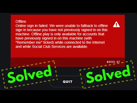 Fix Rockstar Offline Mode Could Not Establish connection-Offline Online Sign in Failed Error 6000.87