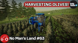 Harvesting Olives, Mowing Grass For Silage Bales & Spreading Slurry No Mans Land 63 FS22 Timelapse