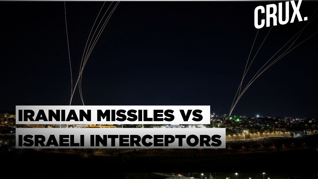 Israeli Terminators Israeli Interceptors in Action Over West Bank As Iran Missiles Target ...