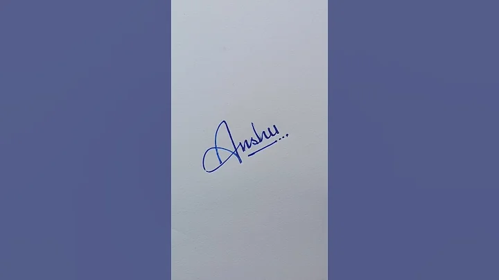 Anshu Signature Design #signature #satishcalligraphy #shorts