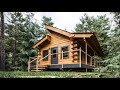 Log cabin building timelapse built by one man and grandson