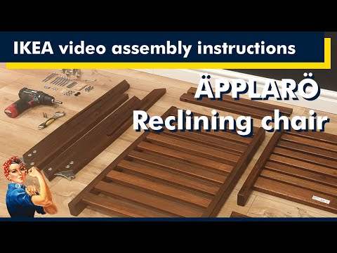 IKEA assembly instructions, ÄPPLARÖ Reclining chair