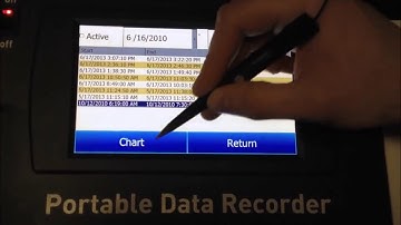 Viewing a Survey Chart on the Color Touch Screen Data Logger