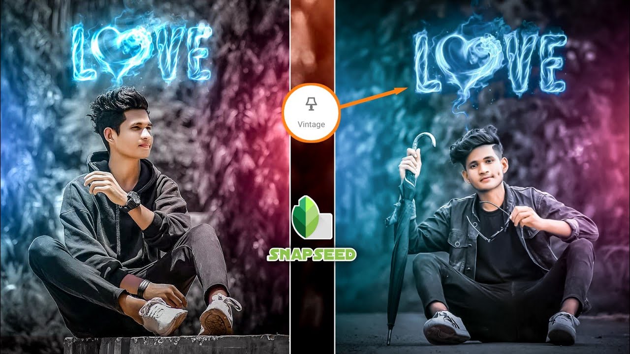 Snapseed Love Photo Editing | Snapseed Photo Editing Trick | Snapseed  Background Colour chenge - YouTube