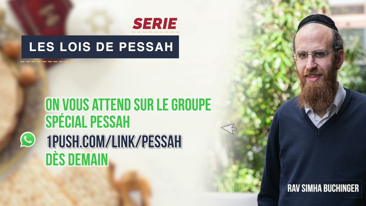 Série LEV - Les lois de Pessah, par Rav Simha Buchinger - à découvrir, sans plus attendre !