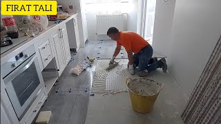 Mutfak Seramik Yenileme Uygulaması Kitchen Ceramic Renovation Work