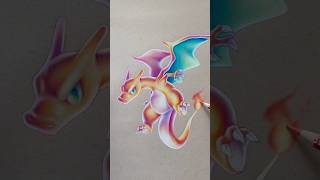 Colouring Chibi Charizard #colourtheory #charizard #fanart #pokemon #colouredpencils