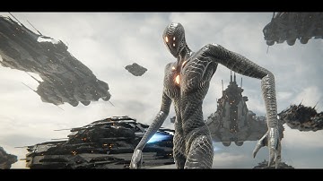 Alien Spaceships Invasion | 3D Blender CGI #geometrynodes #blender3d #blenderrender #b3d #blender