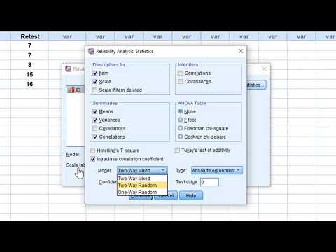 Test Retest And Interrater Reliability On Spss Youtube