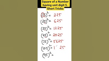 #shorts Square of a Number ending in 5 Short Trick