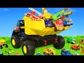 Arabalar çizgi film, Ekskavatör ve Yeni, Traktör Çocuk Oyuncakları - Excavator Toys