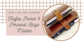 How I Use Two Planners  Filofax Pocket & Personal Rings Malden