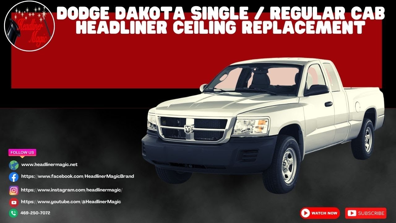 Dodge Dakota Single / Regular Cab Headliner Ceiling Replacement - YouTube