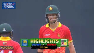2nd ODI | Sri Lanka vs Zimbabwe | 1st Innings | Highlights | 8 January 2024