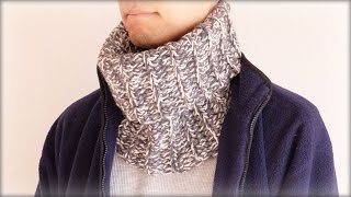 ネックウォーマー（スヌード）編み方・作り方【メンズ・レディースOK! かぎ編み】diy crochet cowl tutorial