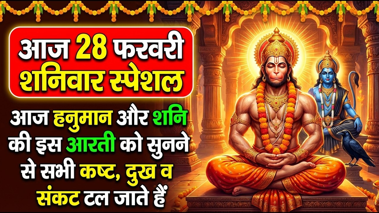 शनिवार भक्ति - आज के दिन हनुमान जी और शनिदेव की आरती को सुनने से सभी बिगड़े काम बन जाते है