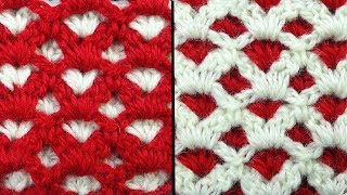Двухсторонний узор для шапочки Crochet stitches Вязание крючком 111 Двухсторонний узор для шапочки Crochet stitches Вязание крючком 111