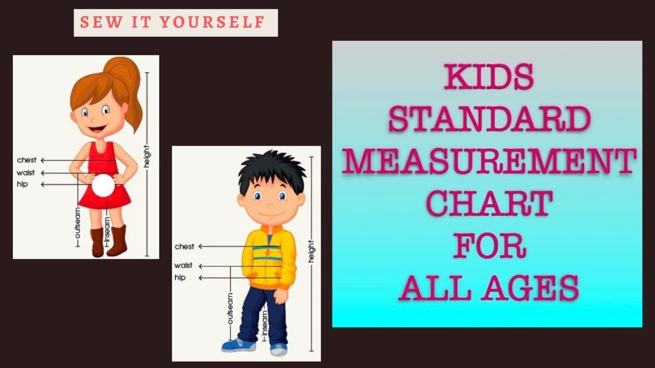 Standard Measurement Chart For New Born To 12 Years Size Chart For 