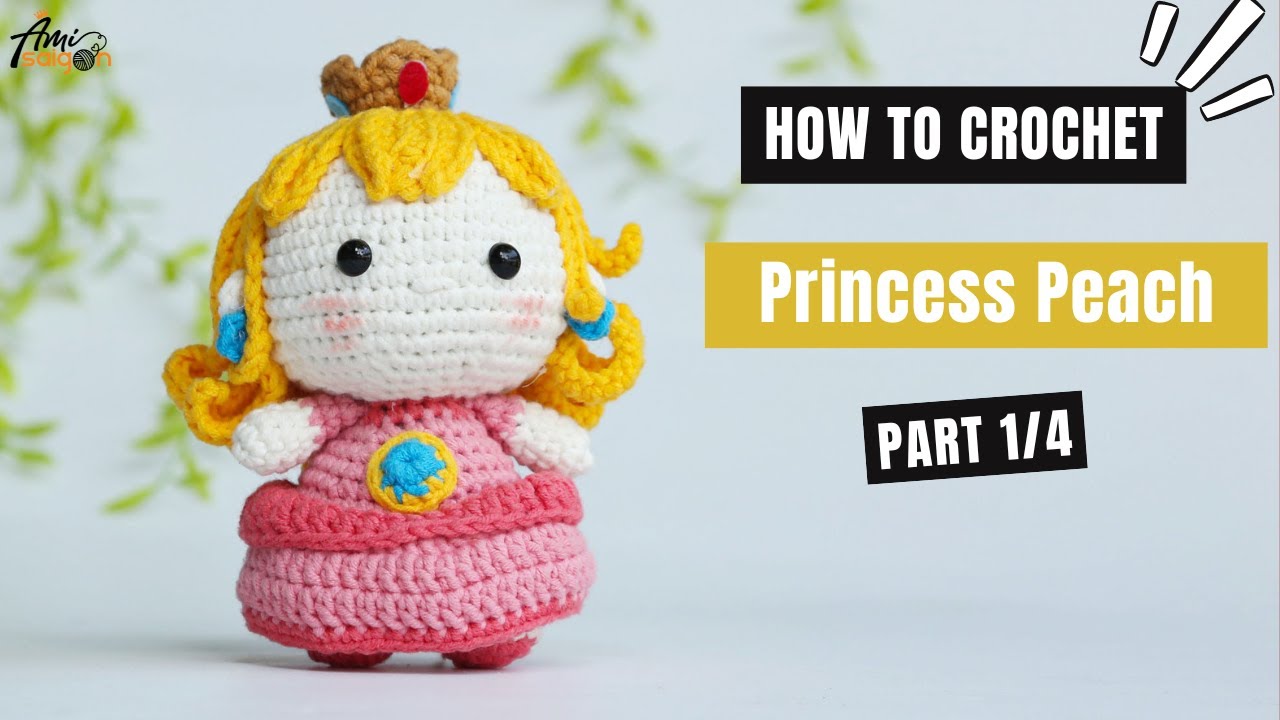 #499 | Princess Peach Amigurumi (1/4) | How To Crochet Dolls Amigurumi | @AmiSaigon