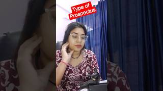 Type of Prospectus #companylaw #companysecretary#prospectus #shortsfeed #shortsyoutube #viralshort