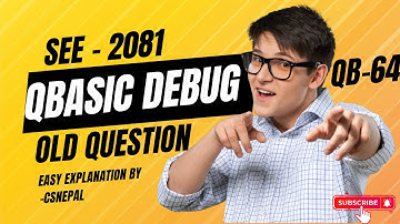 Debug QBASIC program SEE computer science