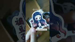 Unboxing my anime stickers order!