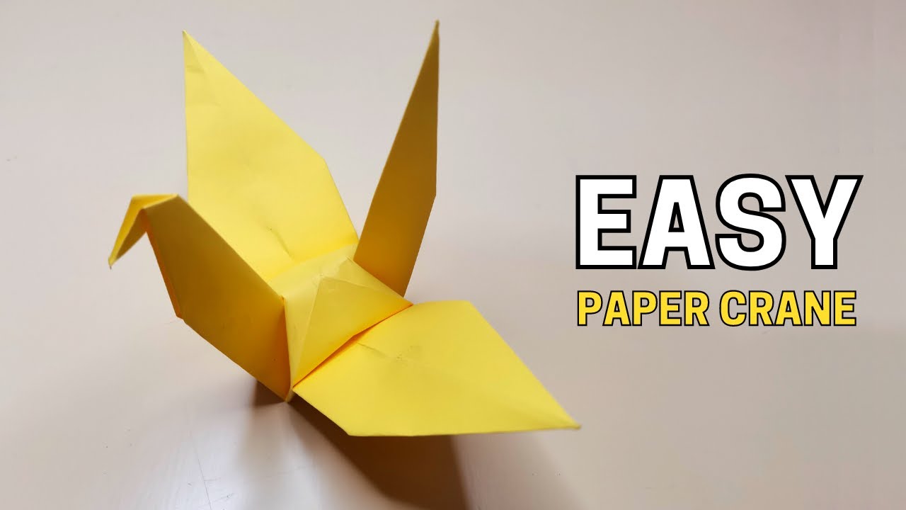 How To Make a PAPER CRANE Easy Origami YouTube