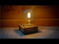 DIY Desk Lamp  - Edison Light - Wood Desk Lamp How to