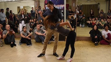 Junyan and Caney Sunday workshop demo at 2nd Annual New York Zouk Launch   2018