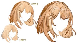 kittycouch® on X: An all-in-one shot of my how to color anime hair  tutorial 💇 #digitalart #animestyle #arttutorial #hairtutorial   / X